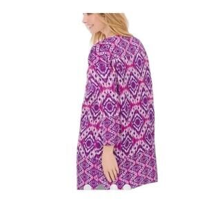 Chico's women's 3 / XL Travelers reversible crushed ikat jacket in purple/pink